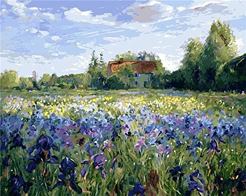 JIAER Lavender Oil Painting By Number Hand Painted Coloring Canvas Painting Picture Home Decor 40x50CM