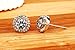 18k White Gold Gp Austria Swarovski Crystal Lady Wedding Engagement Earrings Studs E373