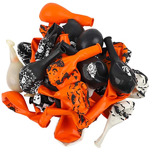 image for Funarty 200 Halloween Balloons 12 Inch Halloween Latex Balloons Bulk f