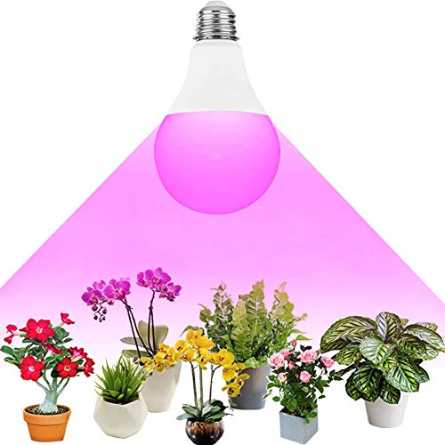 LED Grow Light Bulb, Full Spectrum Growing Lights for Indoor Plants, 20W E27 LED Plant Light Bulbs for Hydroponic Succulent Herbs Vegetable Flower Seed, Seedling, Indoor Gardening Greenhouse Grow Lamp