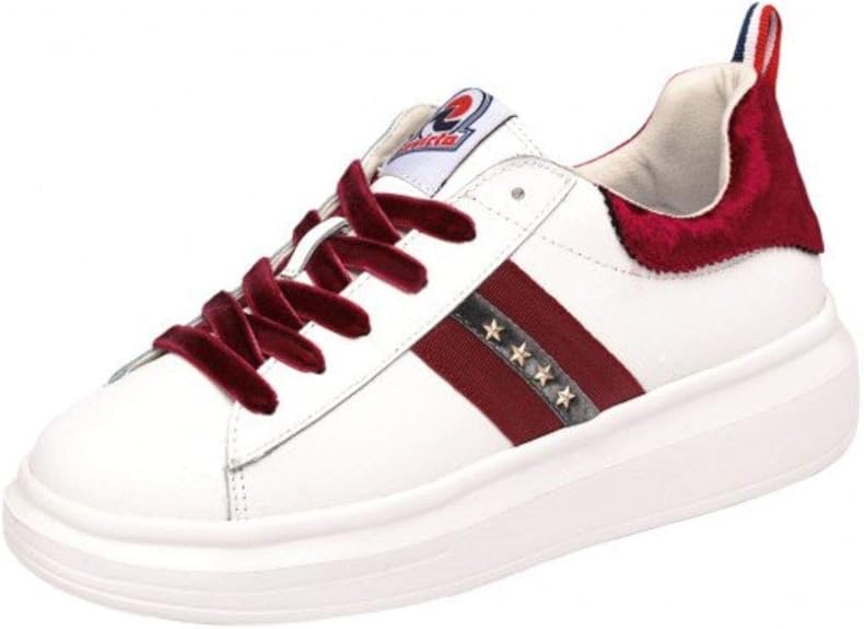 burgundy leather sneakers