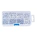 KISSITTY Assorted 8 Styles Antique Silver Plated Alloy Wing Charm Beads Spacers with Container Box for Jewelry Making About 240pcs/box