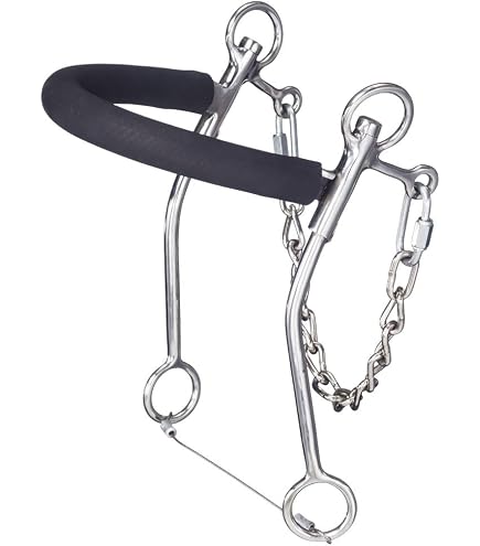 Hackamore En Cuir 5 Pouces - Morsures De Cheval Et Nez Tressé - Occasion