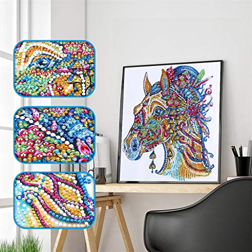 DIY 5D Diamond Painting by Number Kits, Crystal Rhinestone Embroidery Paint with Diamonds, Full Drill Canvas Art Picture for Home Wall Decor