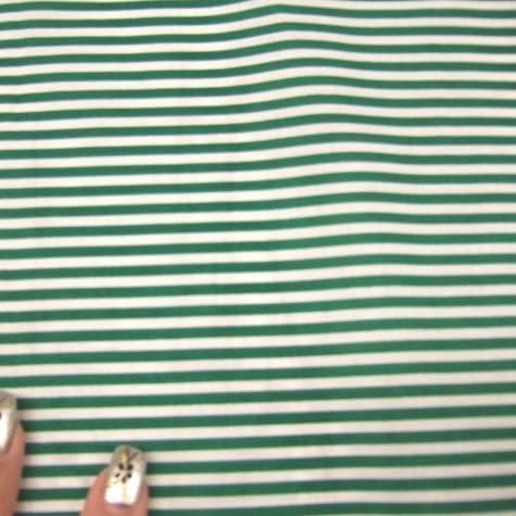 Toothbrush Stripe Polyester Cotton Fabric, 114cm Width, Free Delivery - Green Emerald