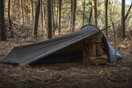 TOMOUNT Bivy Nylon Tent Ultralight 1 Person Waterproof Bivy Bag Small Pack Size Trekking Tent One-man Tent for Trekking, Camping, Outdoor, Climbing with Backpack
