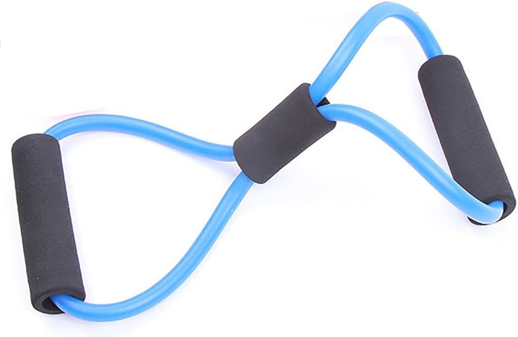 L NOW Light Figure 8 Ultra Toner Resistance Band Exercise Cords for Yoga Workout,Body Building,Home Gym with Heavy Duty