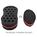 BEWAVE Black Curl Sponge Magic Hair Brush Twist Make Dreads Locking Coil Afro Locs Hole Big/Small, 1 Pc