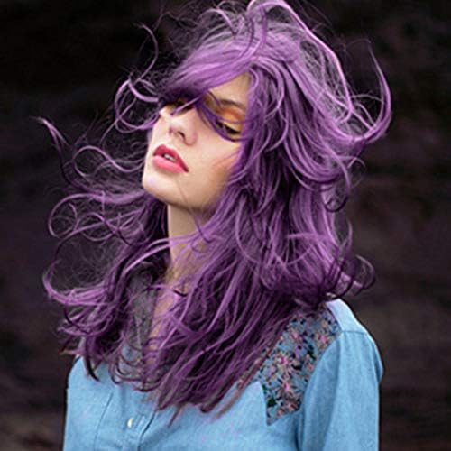 WIG MINE Ending blazing angel | Ajuro pill deep purple with hairy cosplay wig
