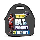 CsUaO Stylish 3D Printing Sleep, Eat, Fortnite, Repeat Designed Handbag/Tote Lunch Bag/Bento Bag/Picnic Box