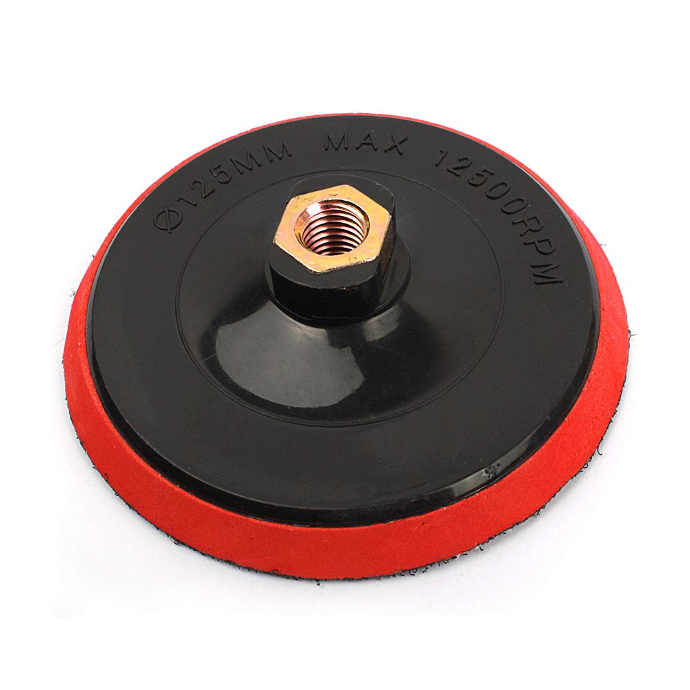 SENRISE Hook and Loop Backing Pad, 125mm x 2mm 5 Inch Plastic Foam Backer Pad with Tapes, for 5 inch Diamond Polishing Pads or Sand Paper