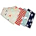 Snap Buttons Cotton Baby Bandana Drool Bibs Saliva Towel for Set of 4 Baby Feeding