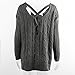 Huiyuzhi Womens Criss Cross Backless Knitted Loose Sweater