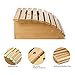 Ergonomic Bamboo Footrest Foot Stool Under Desk Footrest with Massager Rollers for Office Home