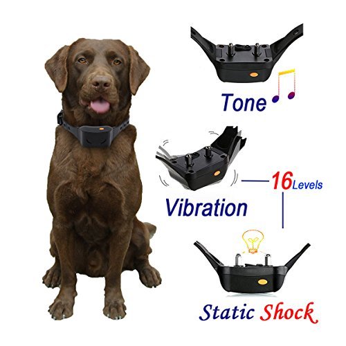 Magisor Dog Training Collar Rechargeable IPX7 Waterproof Shock Collar For All Dogs,Tone/Vibra/Shock