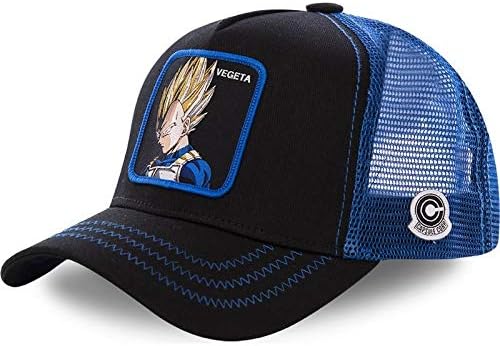 LVGUMM Dragon Ball Z Mesh Hat Goku Baseball Cap Black & Yellow Curved Brim Snapback Cap Gorras Casquette Dropshipping