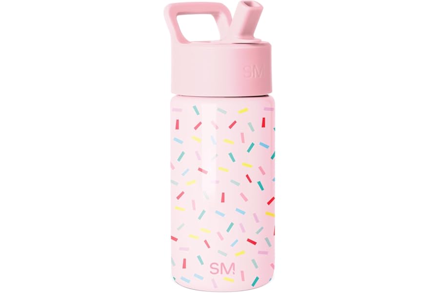 Simple Modern Kids Summit Water Bottle with Straw Lid | 14oz Stainless Steel Cup Insulated Tumbler for Toddlers, School | Con Book