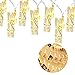 WONFAST LED Photo Clips String Lights, Battery Operated 5M 40 LED Peg Displaying Pictures Fairy Decorative Lights for Hanging Pictures Indoor Outdoor Party Christmas Decoration (40 Clips Warm White)