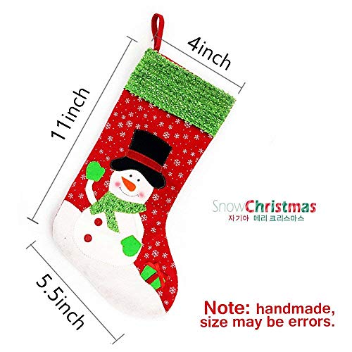 zhihu Various Styles Stockings for Santa Christmas Santa's Stockings Gifts Baskets Candy Holiday Candy Gift Bag and Treat Bags On Christmas Xmas Party Decorations (C-Set of 2)