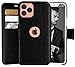 Compatible For iPhone 11 Pro Max Wallet Case -Slim iPhone 11 Pro Max Flip Case with Credit Card Holder, for Women & Men - Faux Leather i Phone 11 Pro Max Purse Cases – Black - 6.5 inch Display Screen