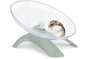 Reshiho Hamster Wheel Silent Hamster Exercise Wheel Running Spinner Hamster Flying Saucer for Hamsters Gerbils Mice and Other Small Pets (Dark Grey)