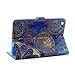 iPad Mini 2/3 Case-LittleMax(TM) Synthetic Leather Auto Wake/Sleep Stand Case [Card Holder] Flip Folio Wallet Case Cover for iPad Mini 3/2/1 [Free Cleaning Cloth,Stylus Pen]-03 Metal Floriation