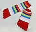 Toe Socks Women Five Toes Wicking 5 Finger Cotton Athletic Striped Crew 6 Pack