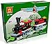 Mini Train - 120 pcs building blocks steam 2 windows cabin engine locomotive railway train set comes with load wagon bogie, a great full fun gift - a must for all 6+ children, compatible parts
