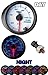 GlowShift White 7 Color 100 PSI Fuel Pressure Gauge Kit - Includes Electronic Sensor - White Dial - Clear Lens - for Car & Truck - 2-1/16