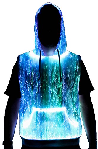 fiber optic sleeveless hoodie