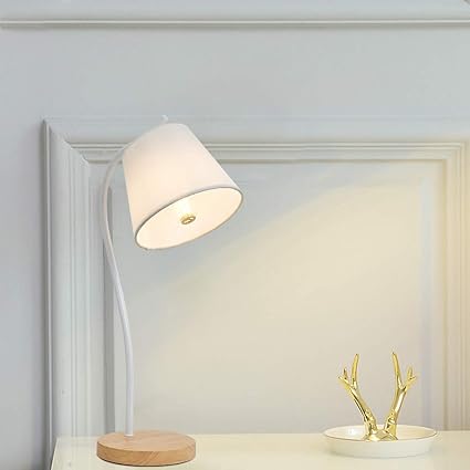 Amazon Xiyun テーブルライト テーブルランプ アンティーク 木製ベース 布カバー 電気スタンド おしゃれ ベッドサイドランプ 間接照明ライト 雰囲気 装飾ランプ 卓上ライト 口金 E26 白 Xiyun テーブルランプ