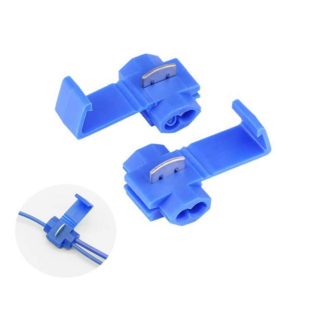Aiqeer 60 Pcs Blue Wire Connectors, Quick Splice Connectors Terminals, Electrical Wire Splice Branch Connectors