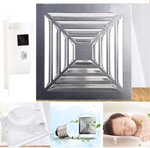 10inch 20inch Exhaust Fan for Kitchen, 220v Exhaust Fan Bathroom Silent Quiet, Exhaust Air Blower Fan Silver, Ventilation Extractor Fans, Aluminum Alloy Ceiling Installation,10in