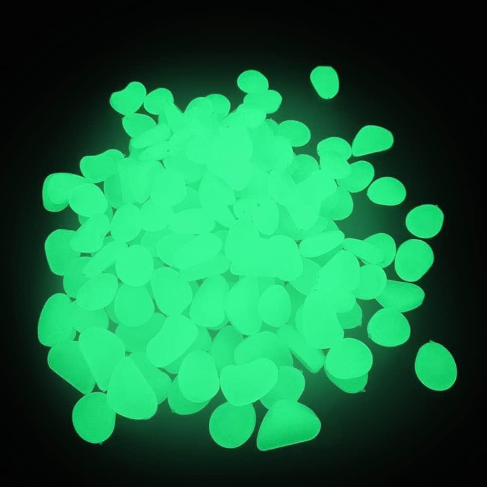 Glow Pebbles Stones Glow in The Dark Rocks, Glow Decorative Stones Rocks, Glow Rocks for Outdoor Decor, Fish Tank, Lawn Yard Walkway Garden, Landscape Driveway Garden Grave Decoration-Green Stones : Garden & Outdoor