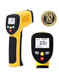 Pistola de temperatura por ennoLogic   Termómetro de infrarrojos láser doble de alta temperatura   58°F a 1922°F   Termómetro de infrarrojos de superficie digital eT1050D