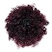 SWACC Afro Puff Drawstring Ponytail Kinky Curly Afro Clip on Updo Chignon Bun Hair Piece Extensions for African American Women Medium Size (1B/ Burgundy)