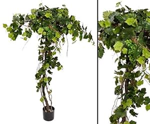 Parra artificial, con aproximadamente 440 hojas, 10 uvas arreglo floral