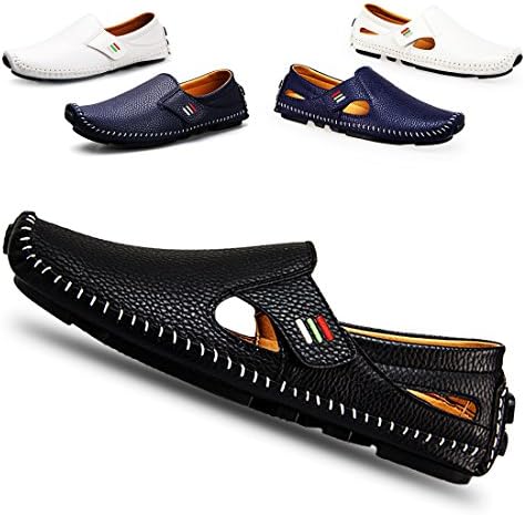 Ceyue Loafers for Men Driving Shoes Penny Loafers Casual Leather Stitched Slip On Shoes
