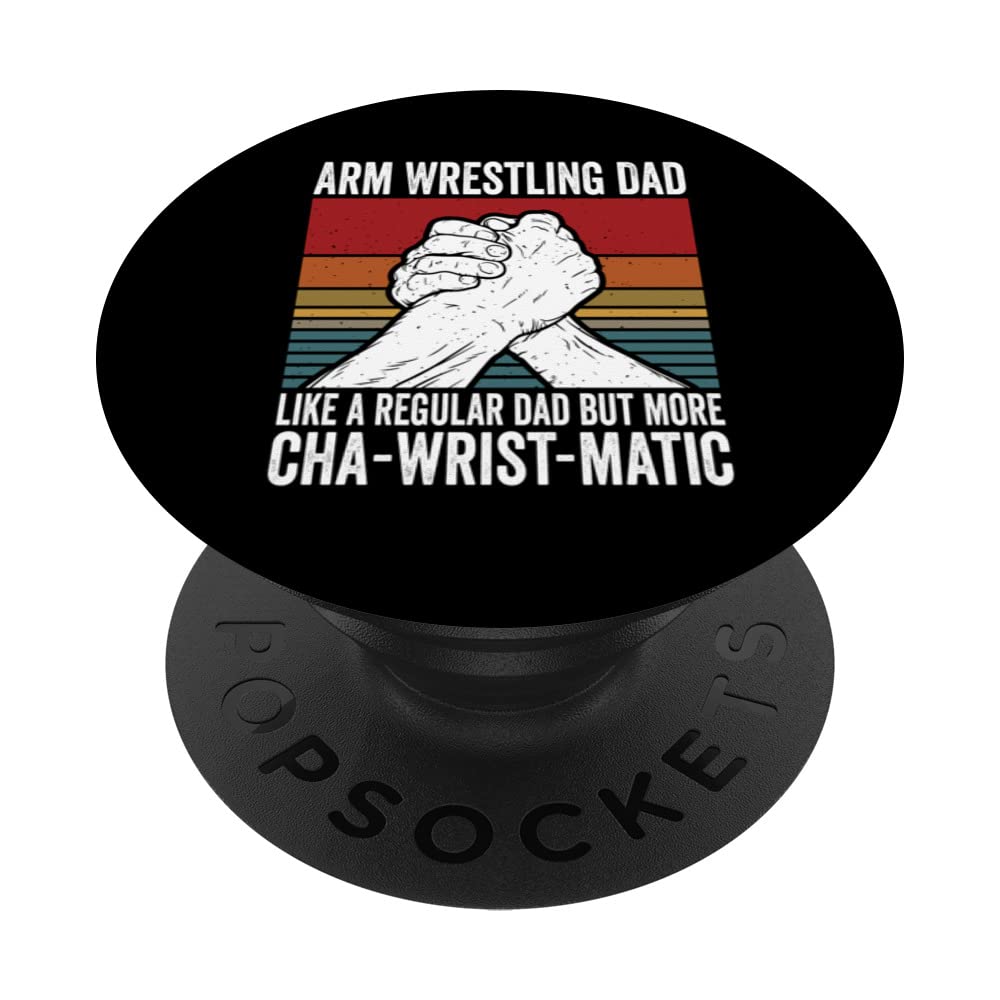 Arm Wrestling Dad & Hand Wrestling Designs For Arm Wrestler PopSockets Swappable PopGrip
