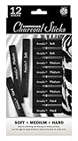 Pentalic Art PTL-470012 12 Piece Charcoal Set