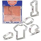 Football Cookie Cutters - 5 Piece Boxed Set - T-Shirt, Football, Football Helmet, Large #1, Megaphone - Ann Clark - US Tin Plated Steel