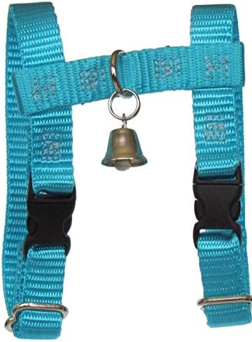 Sandia Pet Products 3/8" Regular Turquoise Ferret Harness with Bell - Adjustable