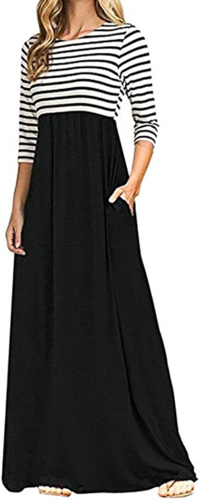 high waist maxi dress