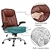 YAMASORO Ergonomic High Back Executive Office Chair, PU Leather Computer Gaming Desk Chair Brown with Flip-Up Arms, Swivel, Capacity 330LBS