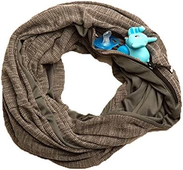 SHOLDIT Nursing Scarf with Pocket, Folds into Clutch purse, Breast feeding Cover Up & Scarves