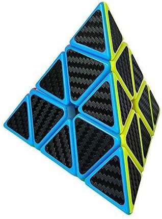 Nabhya- Pyramid Speed Cube Puzzles Carbon Fiber Sticker Magic Twisty Puzzle Cube (Pyraminx Carbon)