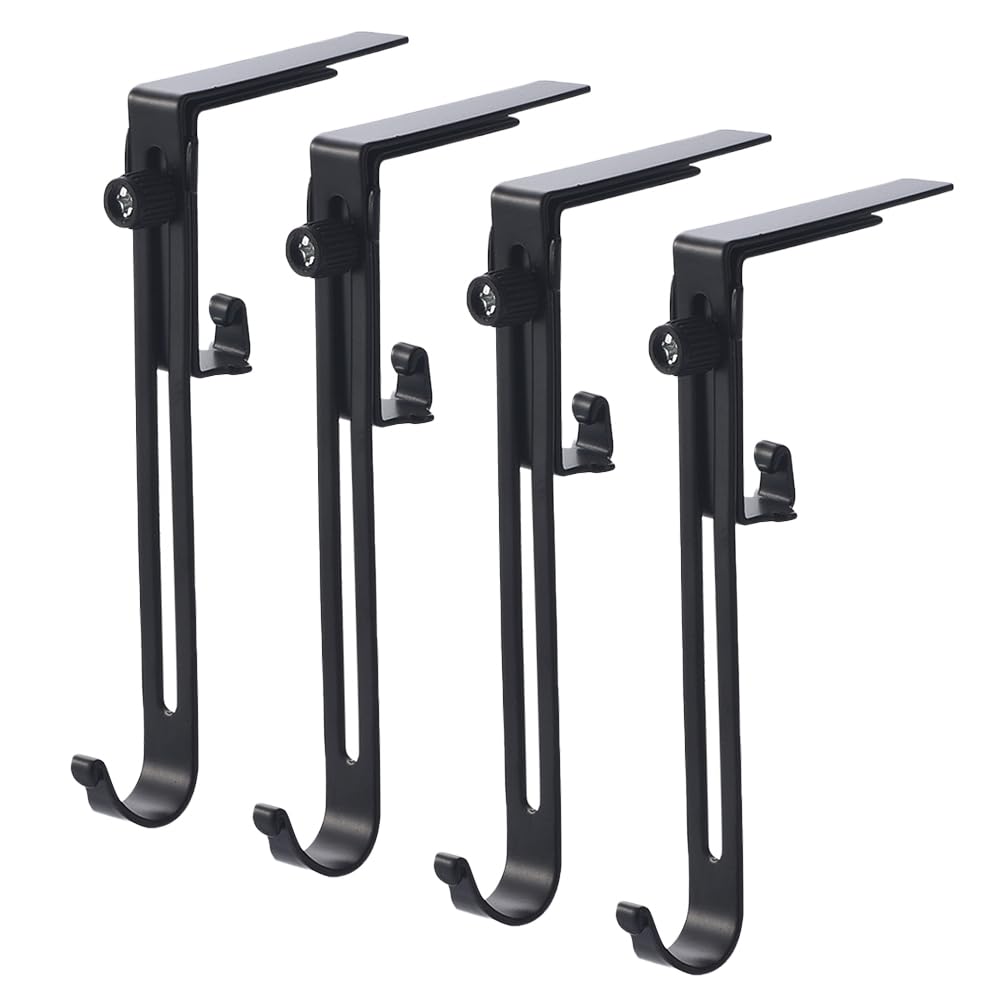 WYAN 4-Piece Christmas Stocking Rack,Fireplace Hook,Hanger Metal Hook is Suitable for Christmas Tree, Fireplace, Party Holiday Decoration (Adjustable Length)