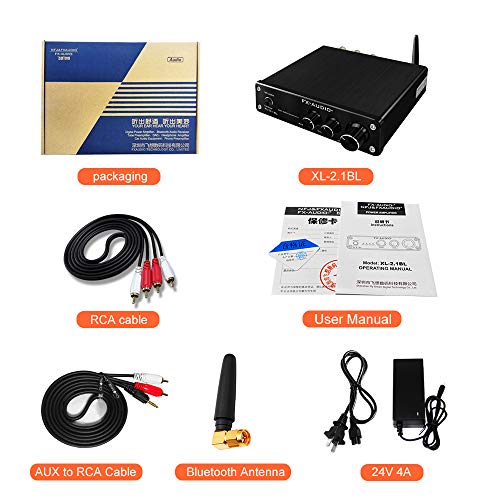 FX AUDIO 2.1 Channel Bluetooth Amplifier with Subwoofer Output for Home