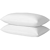 basic home Goose Feathers and Down Pillows, Cotton Cover, Bed Sleeping Hotel Collection Pillows,Set of 2, King Size 20x36