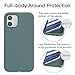 ANTTO Compatible with iPhone 11 Case, Liquid Silicone Cases Shockproof Cover Internal Microfiber Gel Rubber Drop Protection Bumper for 6.1 Inch 2019-Midnight Green